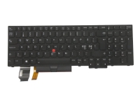 Lite-On - Ersättningstangentbord för bärbar dator - med Trackpoint, UltraNav - bakgrundsbelyst - QWERTY - Nordisk - svart - för ThinkPad P15s Gen 1 P15s Gen 2 T15 Gen 1 T15 Gen 2
