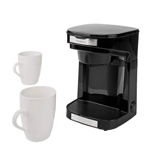Kaffebryggare med Porslinsmuggar - 25 cl