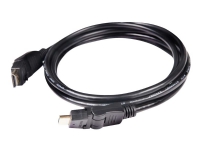 Club 3D CAC-1360 - HDMI-kabel med Ethernet - HDMI hane vridbar till HDMI hane vridbar - 2 m - stöd för 4K