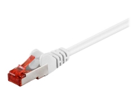 MicroConnect - Nätverkskabel - RJ-45 (hane) till RJ-45 (hane) - 25 cm - 6 mm - SFTP - CAT 6 - halogenfri, rund, tvinnad - vit