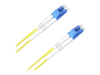 MicroConnect - Nätverkskabel - LC/UPC enkelläge (hane) till LC/UPC enkelläge (hane) - 0.5 m - fiberoptisk - 9 / 125 mikrometer - OS2 - halogenfri - gul