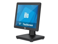 EloPOS System i5 - Med I/O-hubbstativ - allt-i-ett - 1 x Core i5 8500T / 2.1 GHz - vPro - RAM 8 GB - SSD 128 GB - UHD Graphics 630 - GigE - WLAN: 802.11a/b/g/n/ac, Bluetooth 5.0 - Win 10 IoT Enterprise LTSB 64-bit - skärm: LED 15 1024 x 768 (XGA) pekskärm - svart