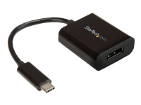 StarTech.com USB C to DisplayPort Adapter 4K 60Hz - USB Type-C to DP 1.4 Monitor Video Converter (DP Alt Mode) - Thunderbolt 3 Compatible - DisplayPort-adapter - 24 pin USB-C (hane) till DisplayPort (hona) - Thunderbolt 3/DisplayPort 1.4 - 14 cm - 8K30 Hz (7680 x 4320) stöd, 4K60Hz stöd - svart - för P/N: BNDTB10GI, BNDTB210GSFP, BNDTB410GSFP, BNDTB4M2E1, BNDTBUSB3142, TB4CDOCK