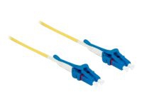 Delock - Nätverkskabel - LC enkelläge (hane) till LC enkelläge (hane) - 1 m - fiberoptisk - 9 / 125 mikrometer - OS2 - halogenfri, enhetsstart - gul