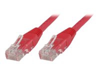 MicroConnect - Nätverkskabel - RJ-45 (hane) till RJ-45 (hane) - 30 cm - UTP - CAT 6 - halogenfri, tvinnad - röd