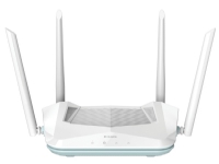 D-Link AX1500 R15, Wi-Fi 6 (802.11ax), Dual-band (2,4 GHz / 5 GHz), Nätverksansluten (Ethernet), Vit, Bordsrouter
