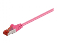 MicroConnect - Nätverkskabel - RJ-45 (hane) till RJ-45 (hane) - 2 m - 6 mm - SFTP - CAT 6 - halogenfri, rund, tvinnad - rosa