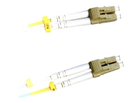 Lanview - Patchkabel - LC/UPC multi-mode (han) til LC/UPC multi-mode (han) - 2 m. - 2 mm - fiberoptik - duplex - 50 / 125 my - OM3 - halogenfri - akvamarin