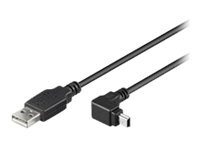 MicroConnect - USB-kabel - USB (hane) till mini-USB typ B (hane) - 1.8 m - högervinklad kontakt