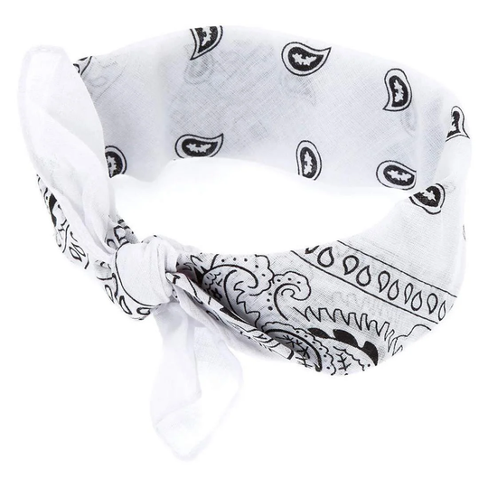Bandana, Mönstrad - Vit