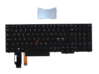 Lite-On - Ersättningstangentbord för bärbar dator - med Trackpoint - bakgrundsbelyst - QWERTY - Nordisk - FRU - för ThinkPad E580 E585 E590 E595 L580 P52 P72