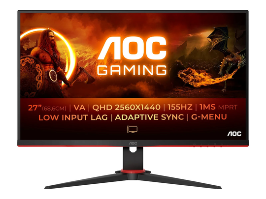 AOC Q27G2E 27" Gamingskärm med 155 Hz och VA-Panel