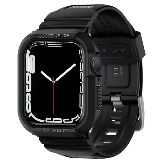 Spigen Rugged Armor Pro Armband Apple Watch 45mm/44mm Svart