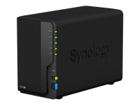Synology Disk Station DS220+ - NAS-server - 2 fack - SATA 6Gb/s - RAID 0, 1, JBOD - RAM 2 GB - Gigabit Ethernet - iSCSI support