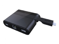 Club3D SenseVision USB Type-C to Ethernet + USB 3.0 + USB Type-C Charging Mini Dock - Dockningsstation - USB-C - GigE