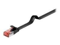 MicroConnect - Nätverkskabel - RJ-45 (hane) till RJ-45 (hane) - 5 m - U/FTP - CAT 6 - formpressad, hakfri, tvinnad, platt - svart