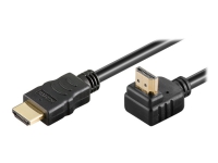 MicroConnect - HDMI-kabel med Ethernet - HDMI hane till HDMI hane vinklad - 5 m