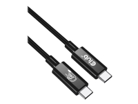 Club 3D - USB-kabel - USB-C (han) till USB-C (han) - USB4 Gen2x2 - 48 V - 5 A - 2 m - tovejs, 4K60 Hz support, op til 240 W strömförsörjningsstöd, utökat effektområde (EPR)