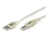 MicroConnect USB 2.0 - USB-kabel - USB typ B (hane) till USB (hane) - USB 2.0 - 2 m - transparent